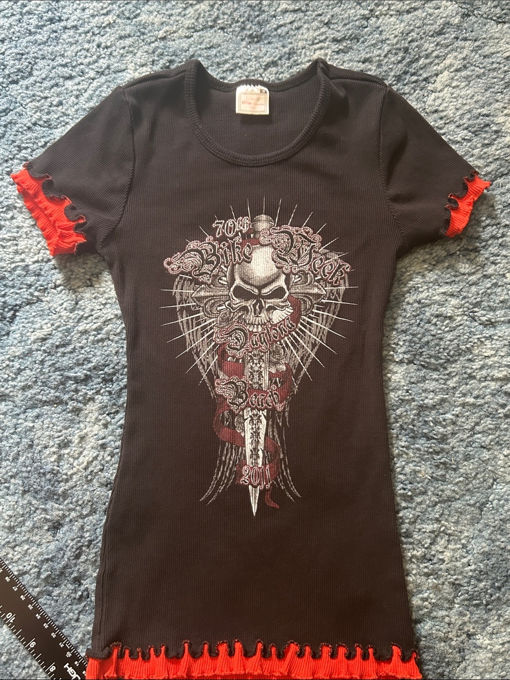 Official 70th Annual Daytona Beach Bike Week 2011 graphic shirt.